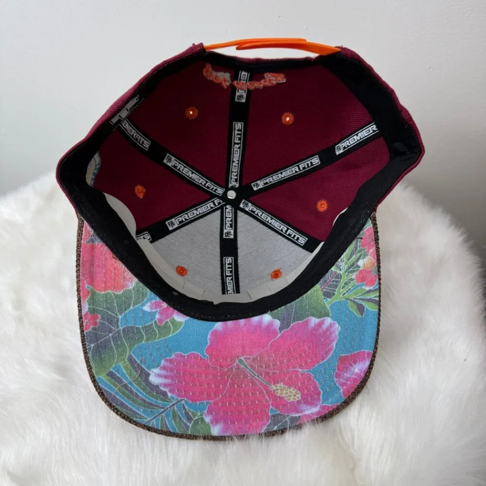 Premier Fits L Logo Maroon Snapback Hat - New